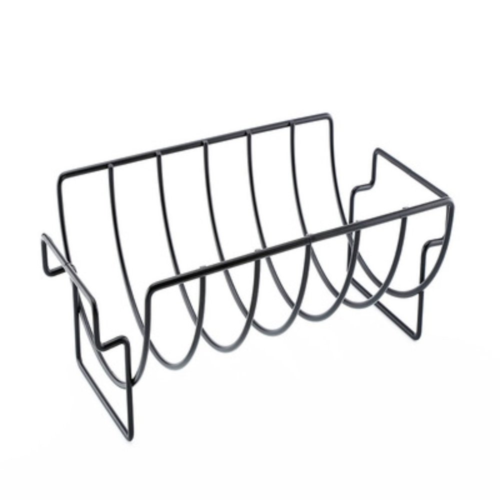 BBQ Rib Rack Non Stick Rib Roast Rack for Grill-Non-Stick Reversible Roast - Picture 6 of 11